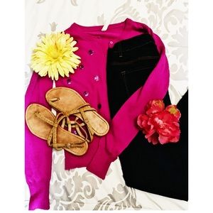 🦋pink  cardigan sequence womans